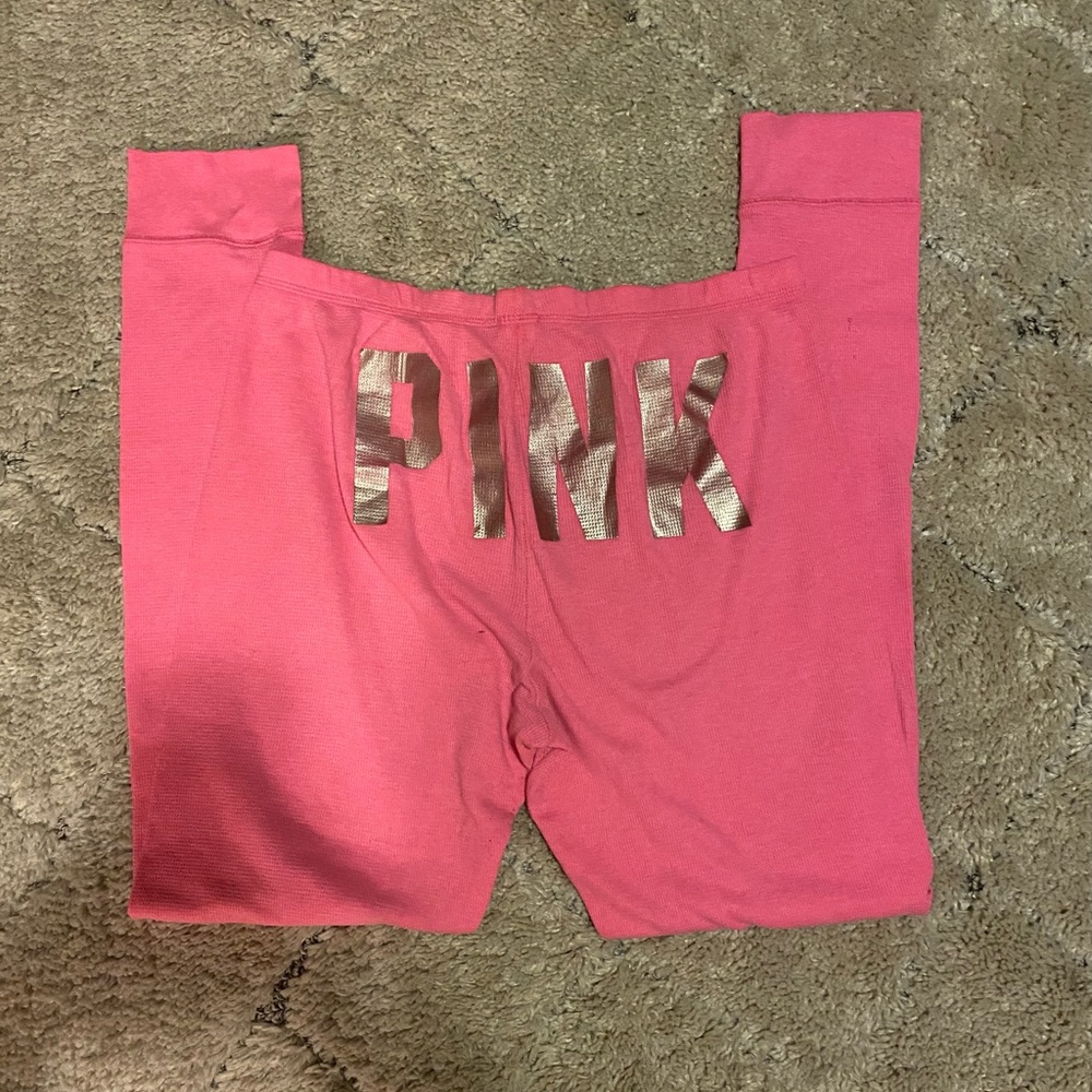VS PINK waffle pj bottoms large